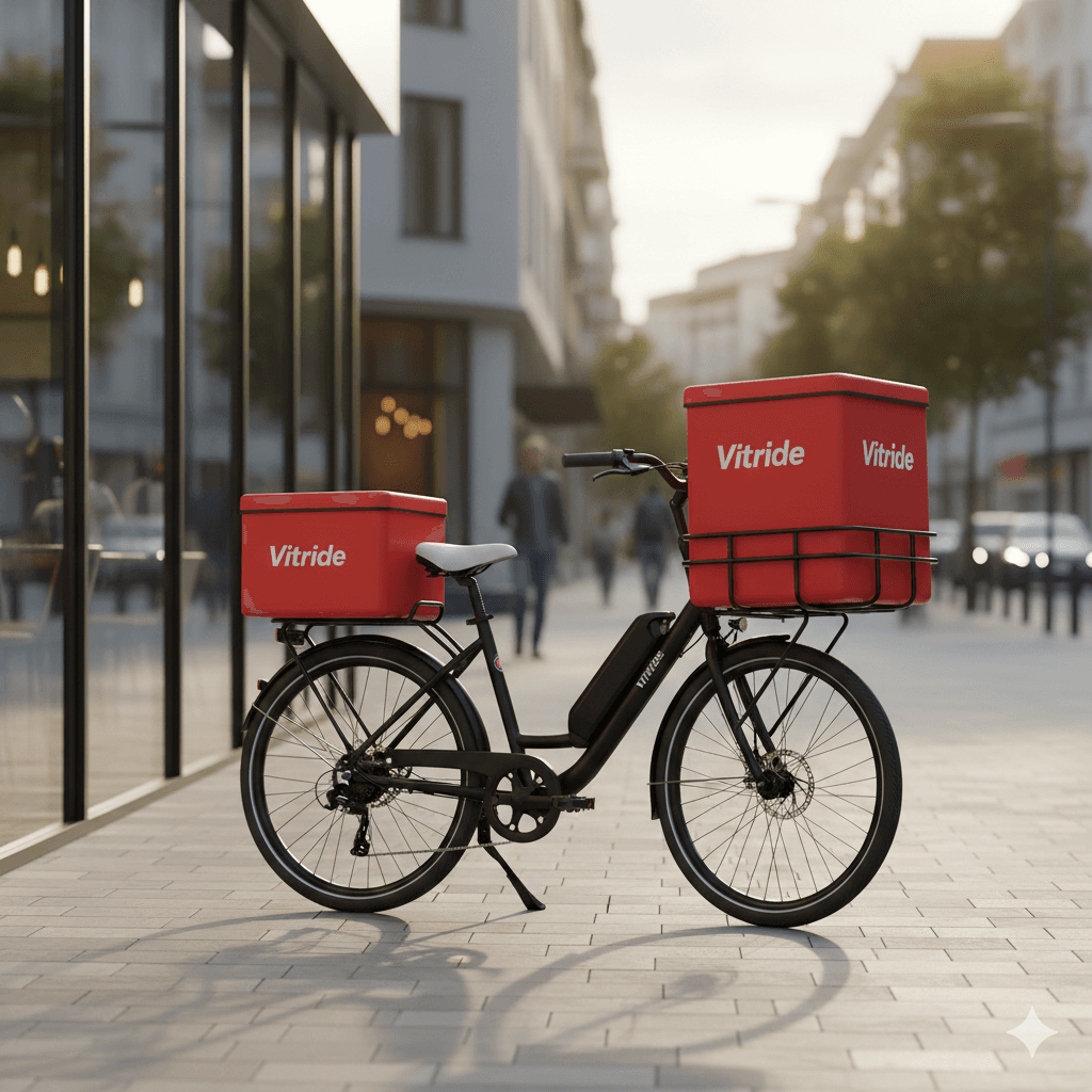 VitRide electric delivery bike on a city street